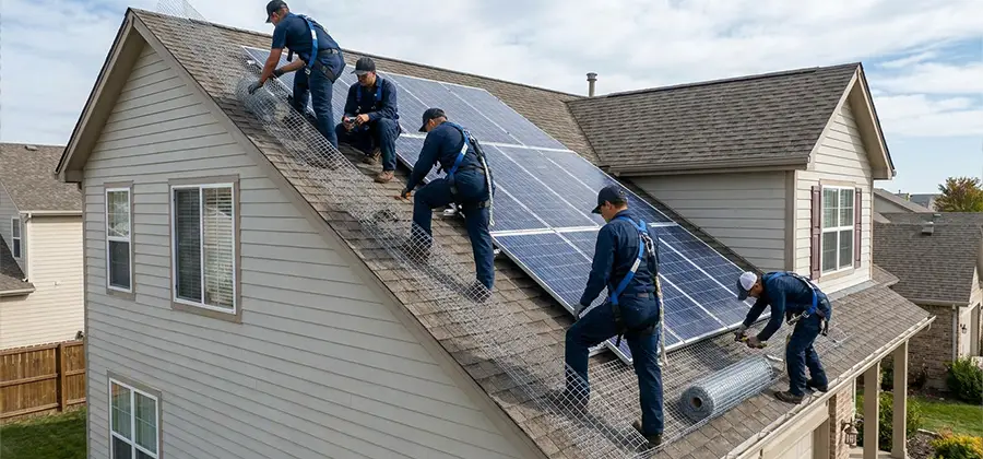 Pigeon Wire for Solar Panels in Lehigh Acres